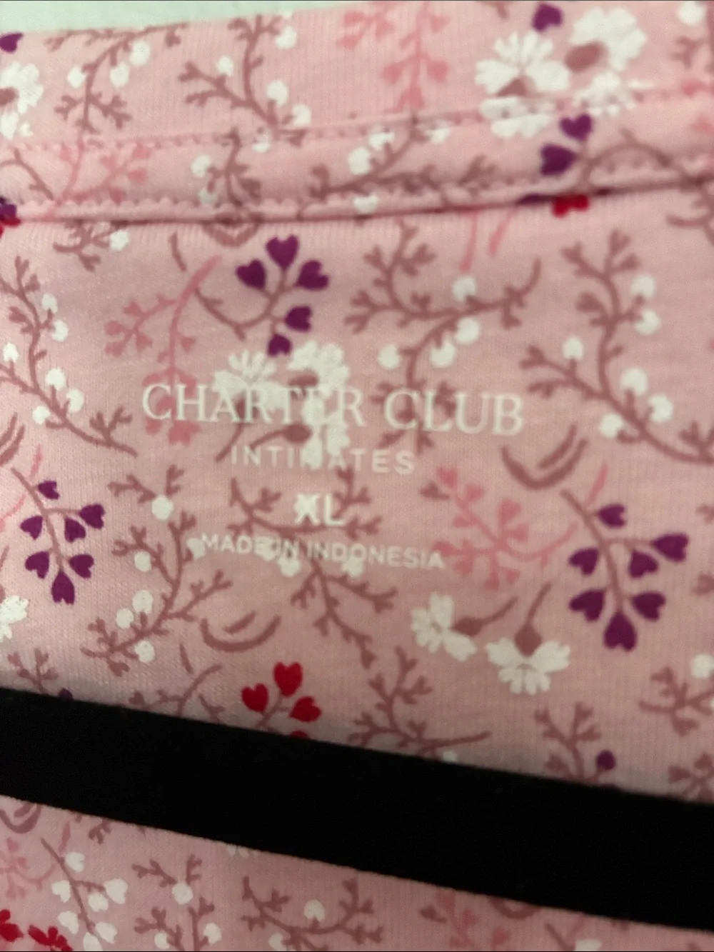 Charter Club Pink Floral Long Sleeve Nightgown